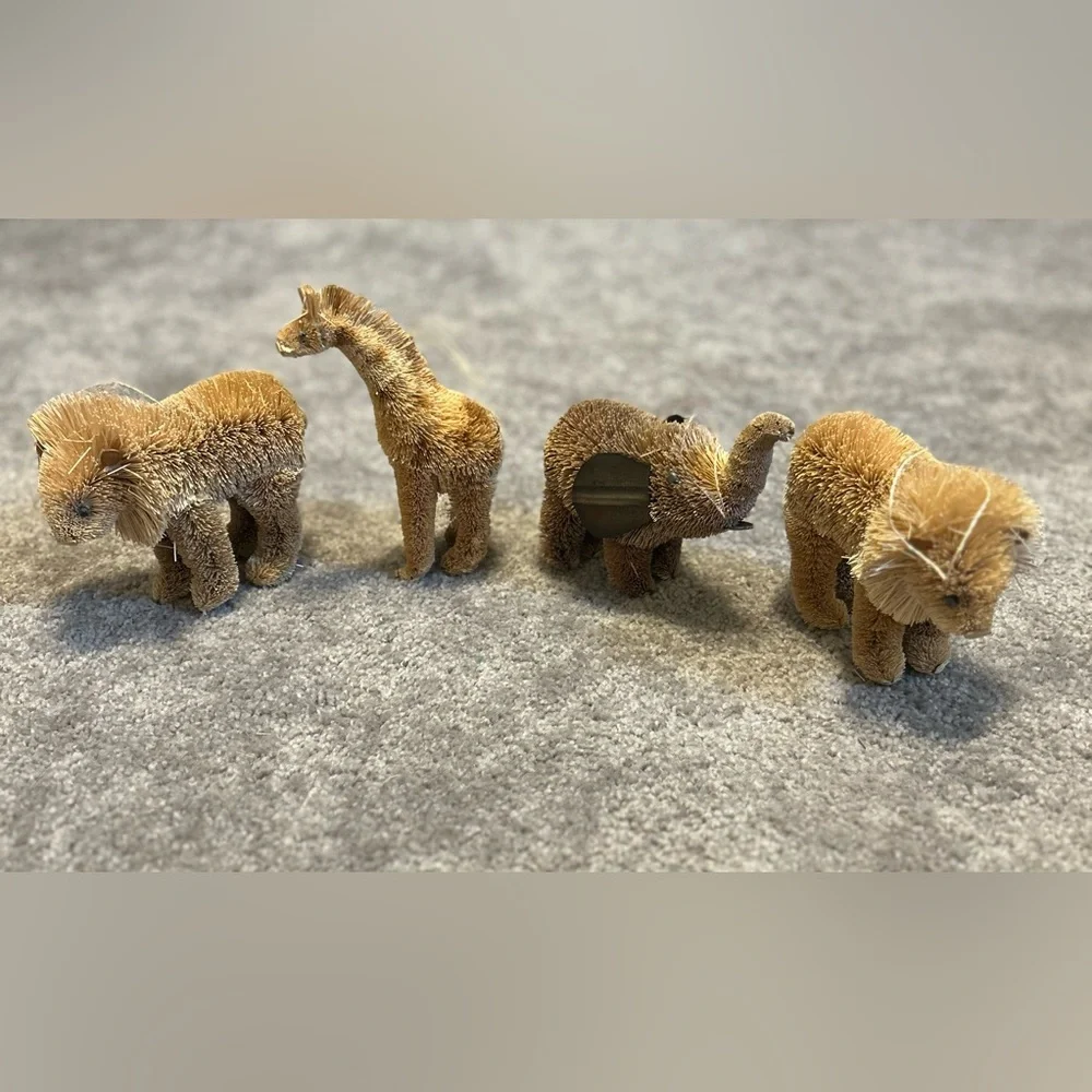 Set of (4) bottle brush ornaments